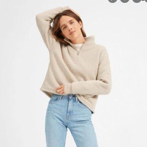 Everlane Re-New Half Zip - cream
